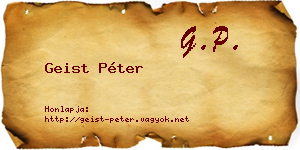 Geist Péter névjegykártya